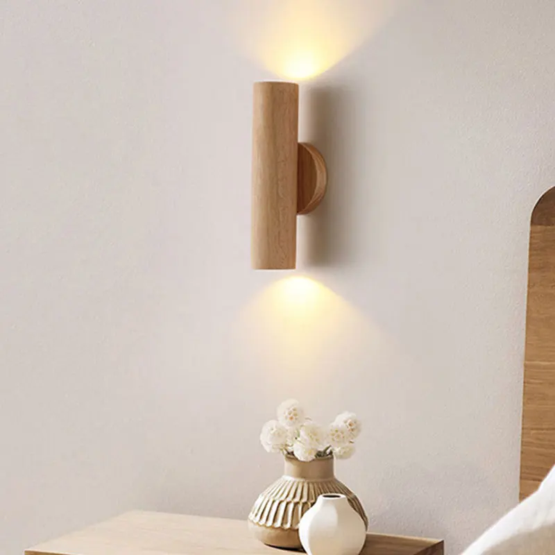 Wandlampe Modern Holzoptik LED Innenlicht