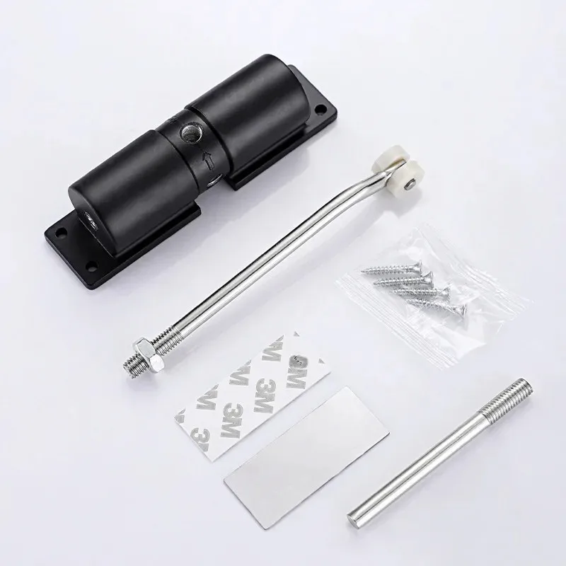 Modern Large Aluminum Alloy Door Closer Simple Adjustable Self Closer Hidden Door Double Spring China
