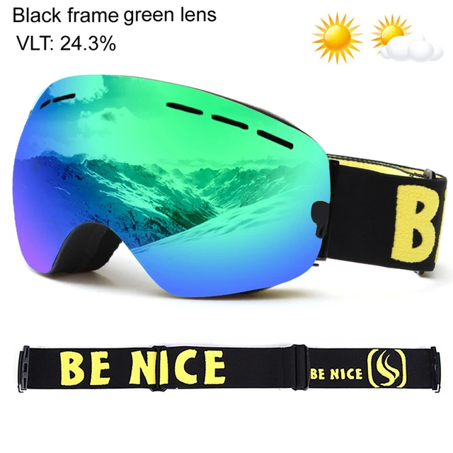 Gafas de esquí Pro 100% UV400 para hombre y mujer, lentes intercambiables  antiniebla, para Snowboard y nieve - AliExpress