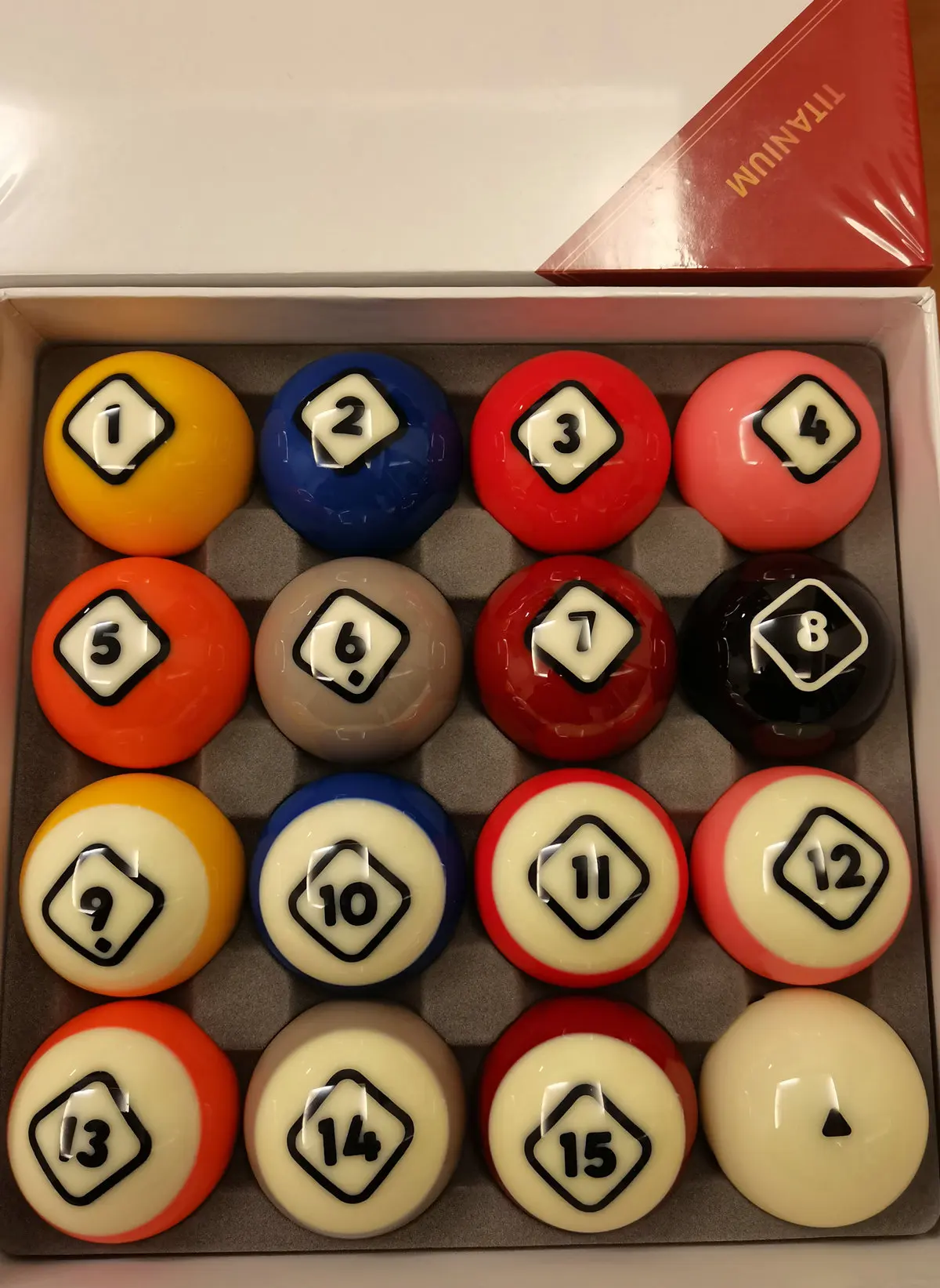 Dynasphere Titanium 2-1/4 in. Belgian Designed Billiards Pool Balls Set
