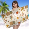 M-Milk Mocha Bear Cute Bath Towel Microfiber Soft Water Absorbing Breathable For Girl Kids Decorative Cartoon Beach Towel 6