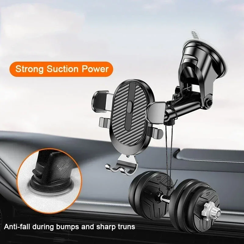 Phone Holder Car Phone Holder Sucker Mobile Smartphone Cellphone Bracket Tablet Vehicles Mount Stand GPS for iPhone 15 Xiaomi Huawei Samsung