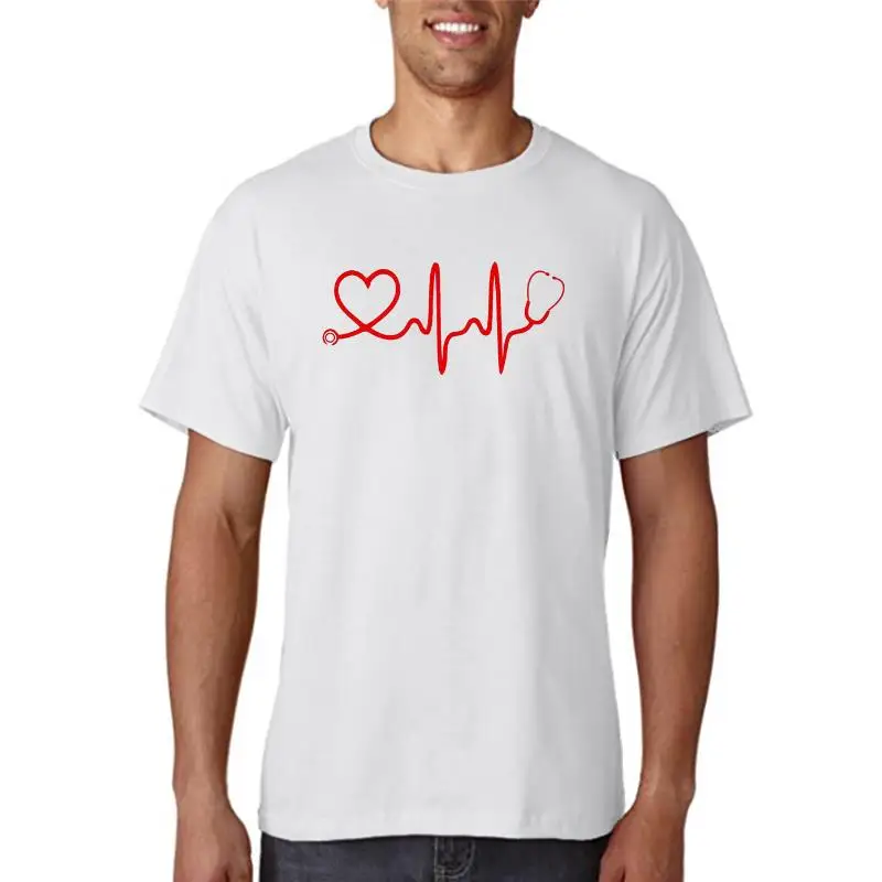 

Nurse Heartbeat Line Print T Shirt Fashion Women T Shirt Harajuku Short Sleeve Tops Tee Female Casual T-shirt 90s Girls Tops T-s