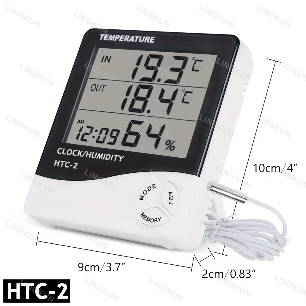 Digital Temperature Humidity Meter Electronic Clock