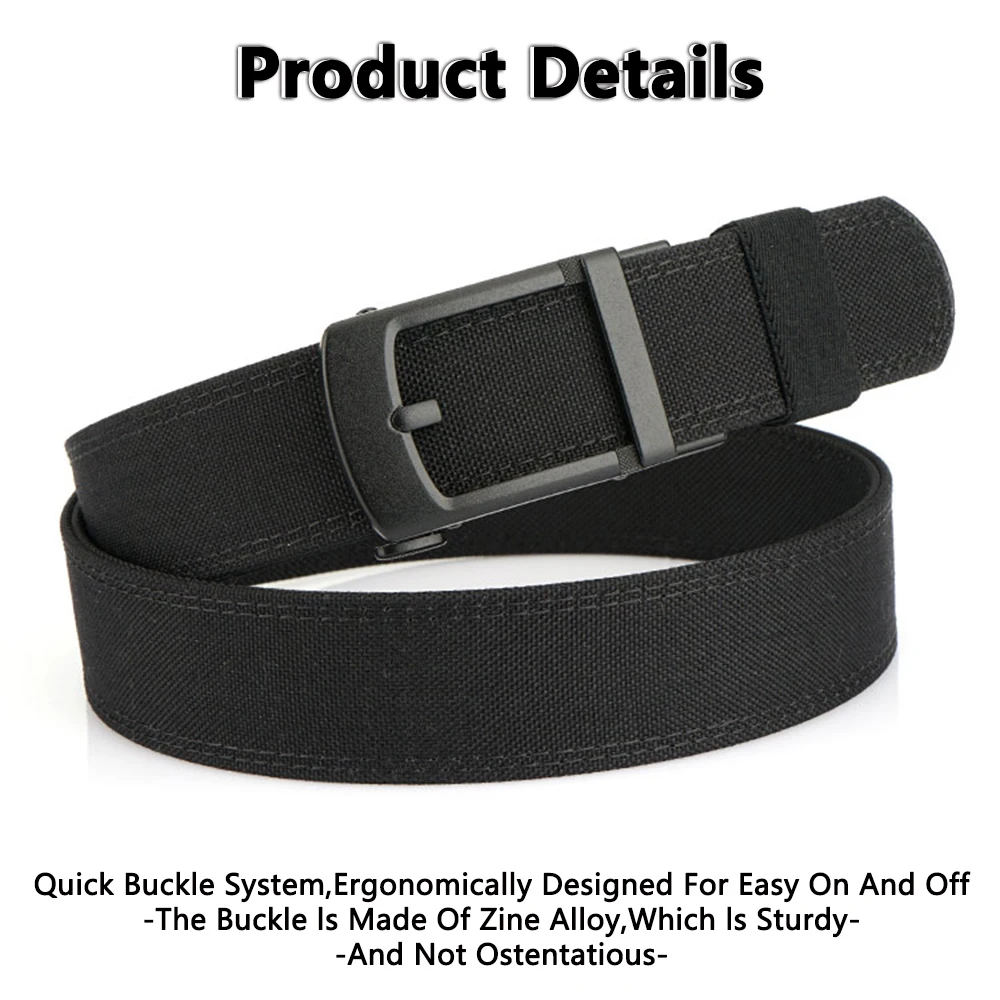 TUSHI New Military Belt for Men Sturdy Nylon Metal Automatic Buckle Police Duty Belt Tactical Outdoor Girdle IPSC Accessories