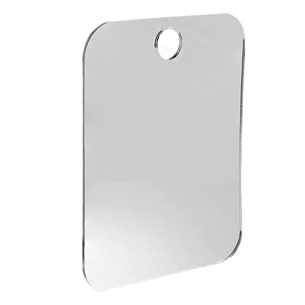 1pcs Acrylic Mirror With Wall Suction Shower Mirror For Man Shaving Women Makeup Portable Travel Bathroom Accessories 13*17cm 6