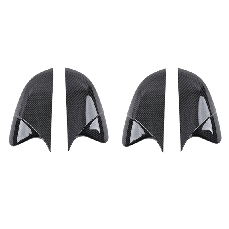 

2X Side Mirror Cover Trim, For Honda Civic 2016-2020 Rear View Mirror Cover Caps , Carbon Fiber Style