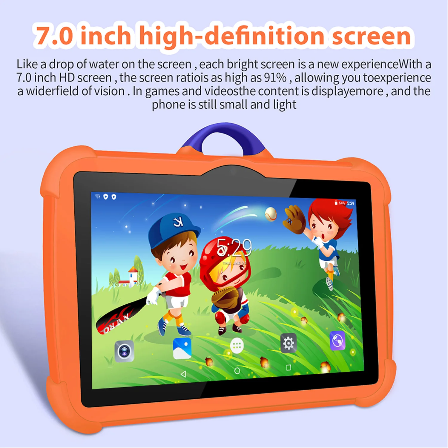 New 7 Inch 5G WiFi Tablet Pc for Children's best Gifts Android Kids Game Educational Learning Tablets Quad Core 4GB RAM 64GB ROM 3