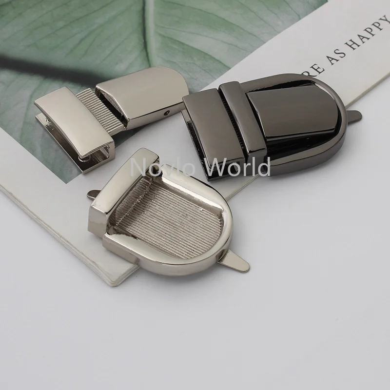 5-30sets 5 colors 31*44mm zinc alloy meterial tongue shape press lock for woman handbag metal clasp purse accessories