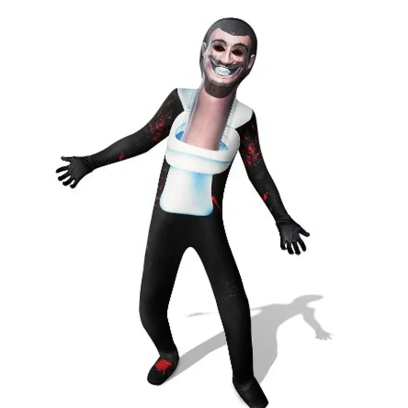 thumbnail image 1 of Disfraz de baño Skibidi, disfraz de Cosplay, altavoz, hombre, TV, mono, máscara, disfraces de Halloween para hombres y niños, 1 of 5