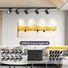 Set Led Track Light Fixture COB Track Lighting Wall Lamp Rail 220V Spot Lights Led track rail Spotlight Clothing Store Shop Home 2