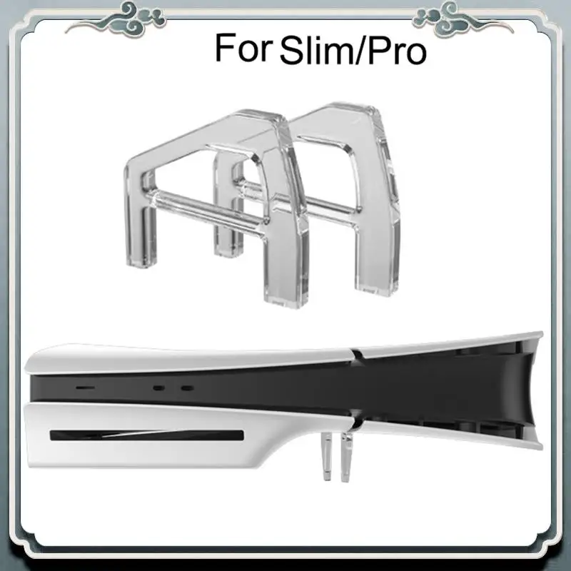 ABIJ-For Playstation 5 Slim/Pro 호환 가능 미끄럼 방지 브래킷 PS5 Slim/Pro 디지털 또는 디스크 에디션 액세서리용 수평 스탠드