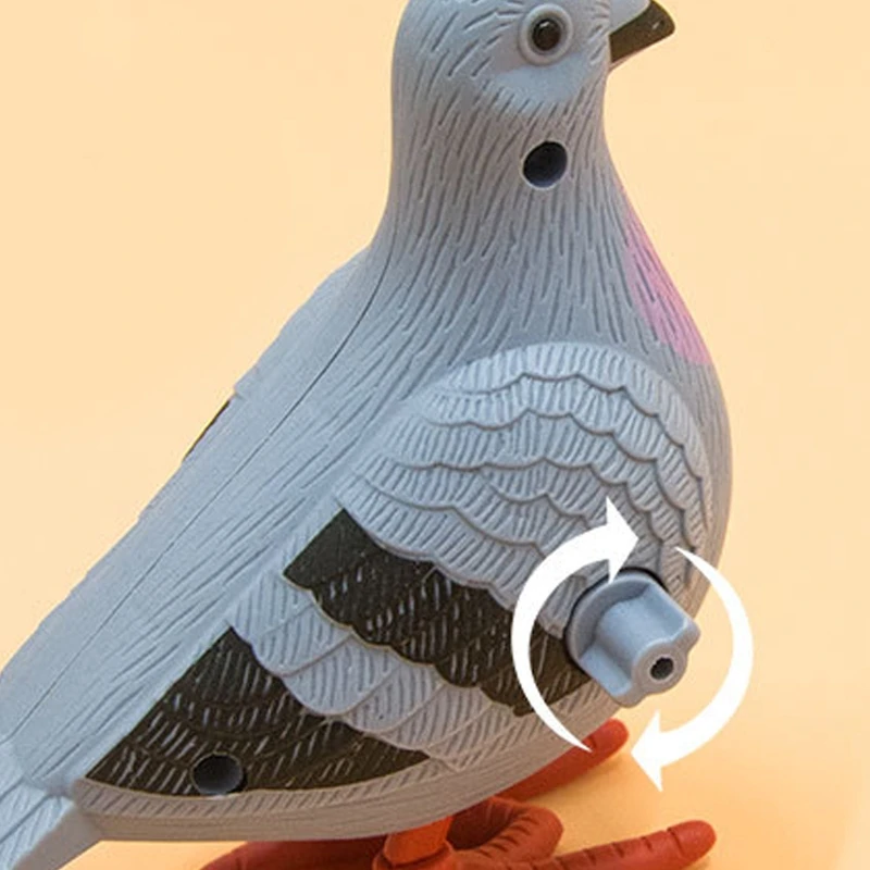 Baby Prechool Learning Crafts Kids Gifts Pigeon Design Wind-up Toy Chicken Shaped