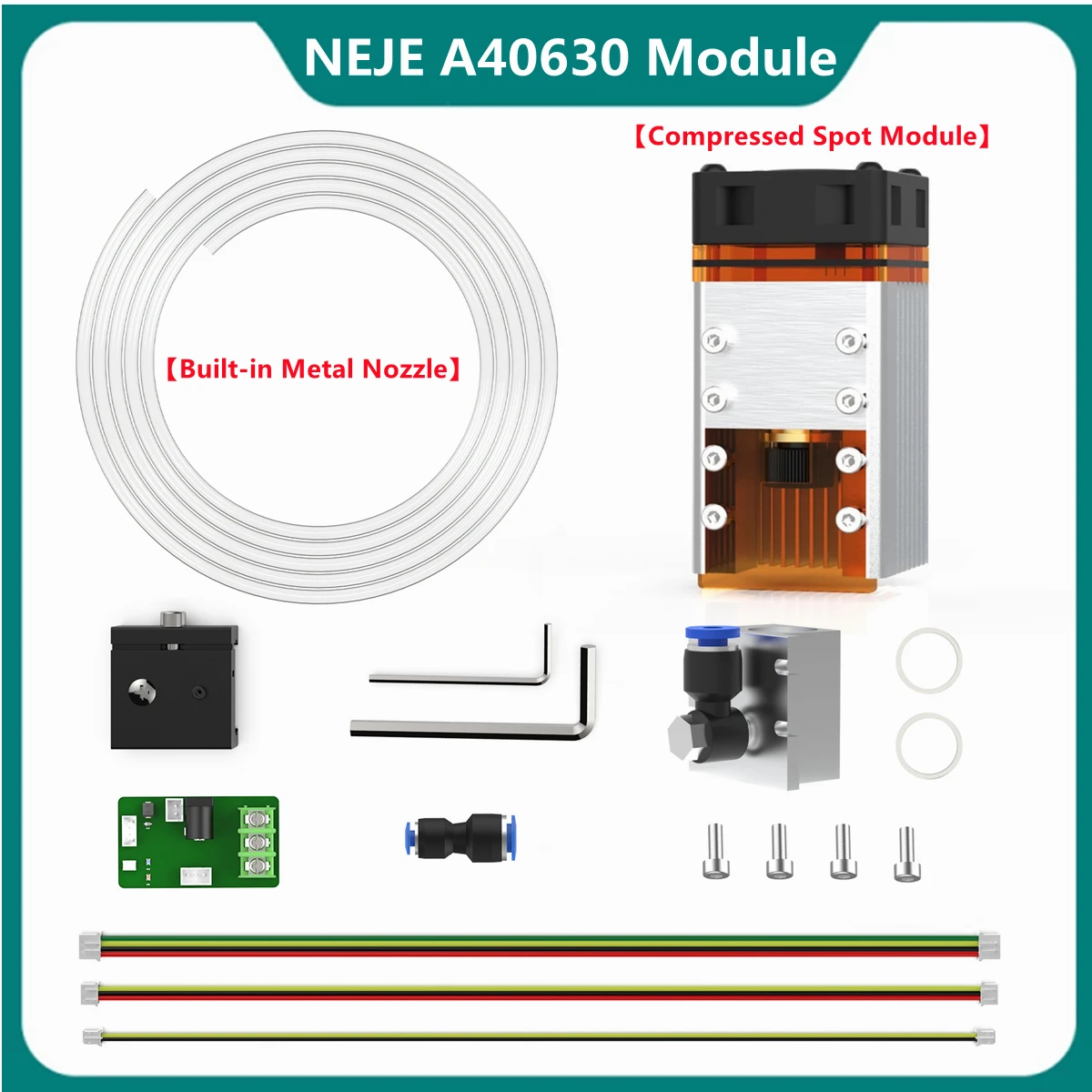 NEJE A40630 50W Powerful Laser Module Kits,for CNC Laser Engraver Fast Engraving Metal Stainless Steel Mark Wood Cutting Tools