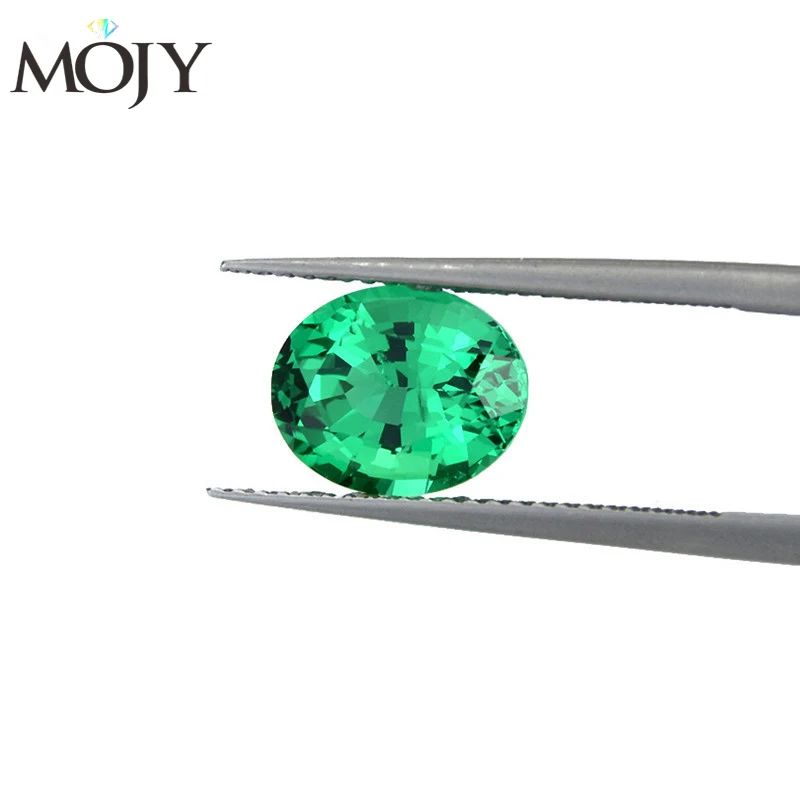 

MOJY Preferential Wholesale Big Size 5~21.2 Ct Lab-grown Colombian Emerald Shaped Oval Shaped Synthetic Emerald Naked Stone