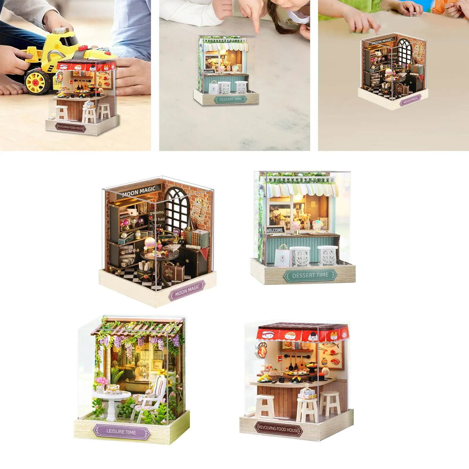 

Dollhouse Miniature Craft 3D Wooden Puzzle for Valentine's Day Creative Gift