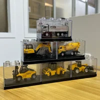 New Huina 1:80 Alloy Engineering Car Model Decoration Fun Alloy Children's and Boys Toy Car Model Acrylic Box Packaging 1
