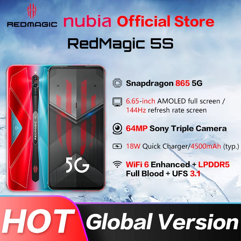 Nubia Red Magic 5S 12GB/256GB グローバル版 Nubia Red Magic 5S グローバル版 256GB+12GB