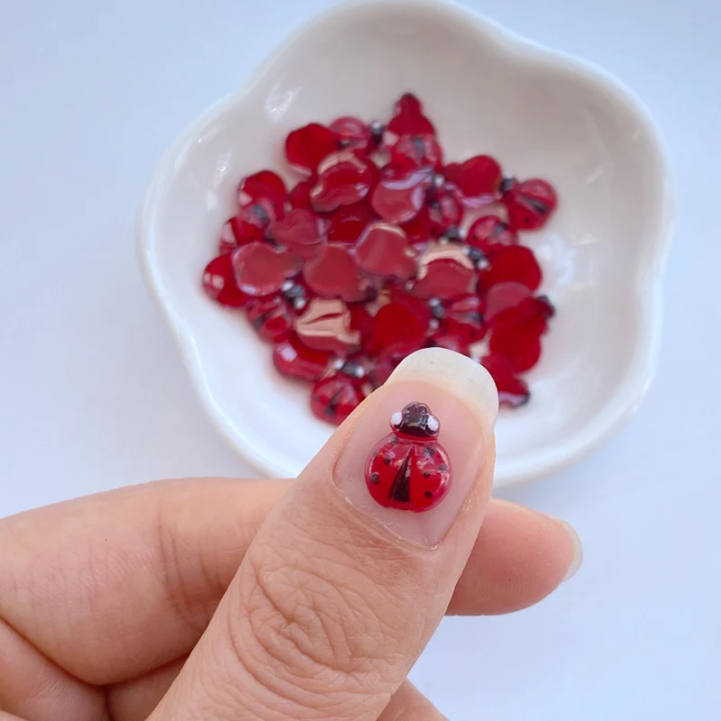 50pcs 3D Mini Red Beetle Nail Rhinestones Gems Glitter Acrylic Nail Art  Jewelry Manicure Nail Decoration Accessories - AliExpress