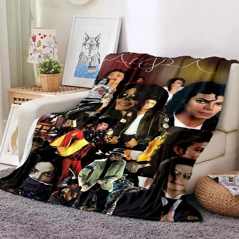 MJ King of Pop Michael Jackson Soft Flannel Blanket for Beds Bedroom Sofa Picnic,Throw Blanket for Cover Outdoors Leisure Gift