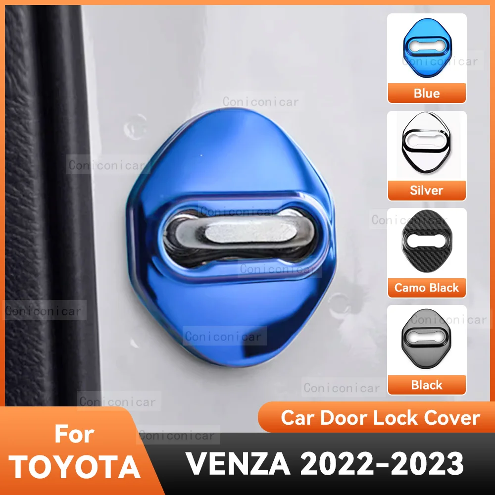 

Аксессуары для TOYOTA VENZA 2022 2023, Автомобильный Дверной замок, защитная крышка, эмблемы, искусственная защита для украшения из нержавеющей стали