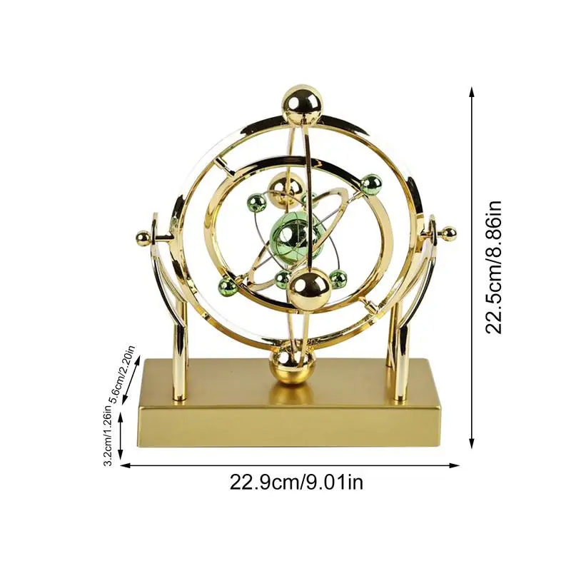 1PC Celestial Orbit Perpetual Motion Pendulum Rotating Wobbler Earth Desktop Model Creative Home Rotary Decoration Desk Gift