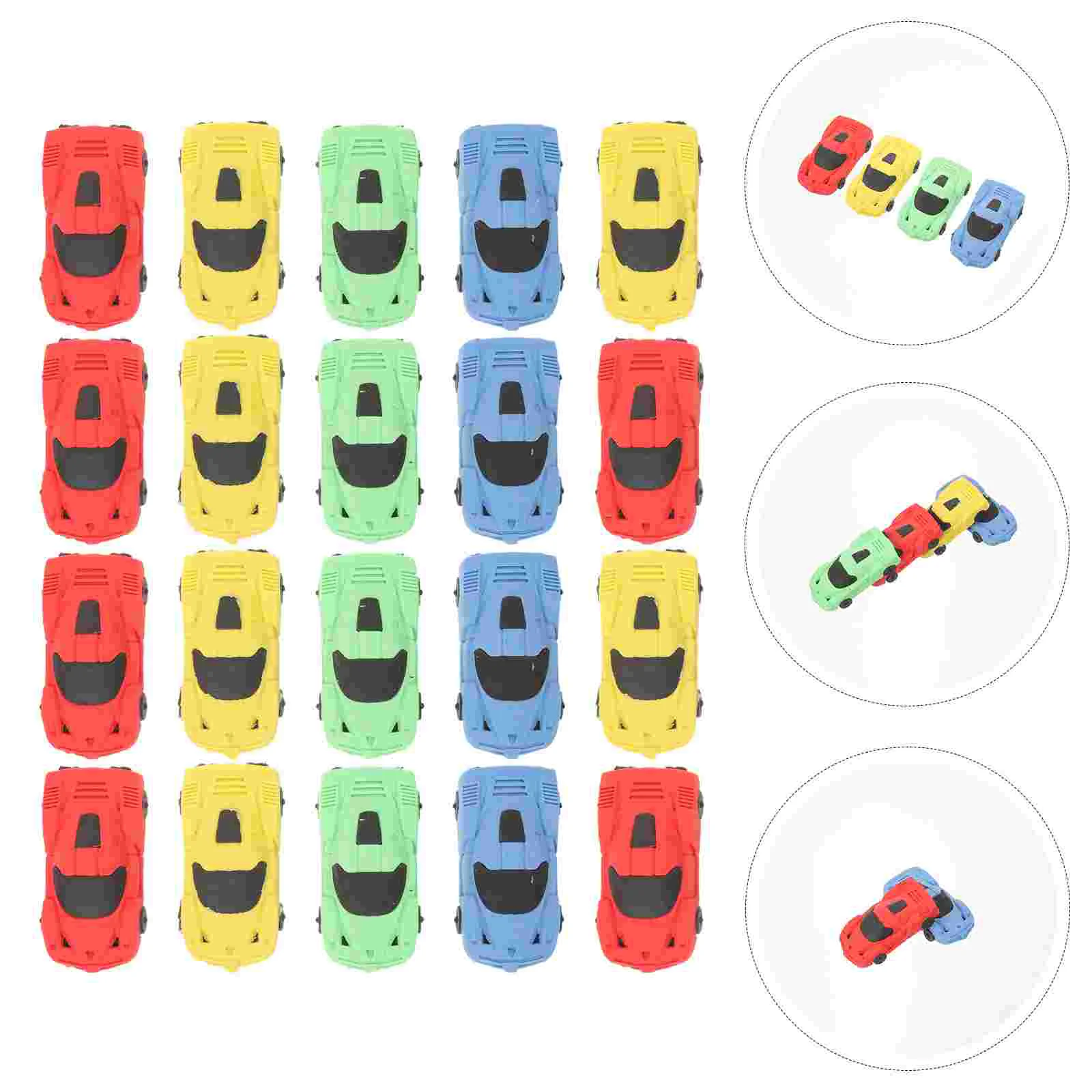 

20 Pcs Racing Eraser Car Stationery Cars Students Erasers for Kids Novelty Lovely Cartoon