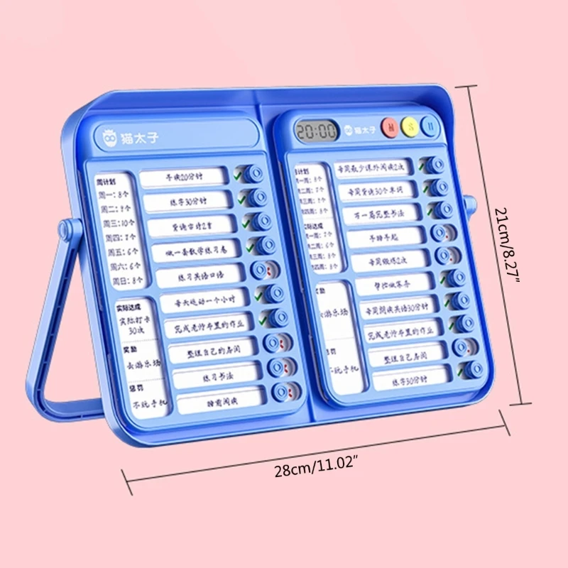 Chore Chart Kids, Plastic Checklist Board Daily to Do List Task Board Erasable Whiteboard Sign, Desktop/Hanging/Magnetic