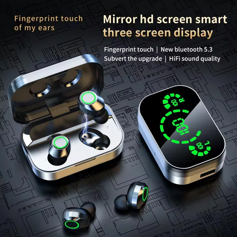 Wireless Gaming Headphones Bluetooth 53 with LED Display
