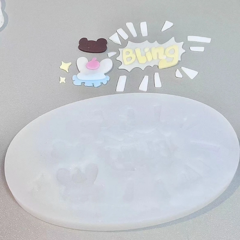 Resin Shaker Mold Flowers Small Flexible Pendant for Keychain Hollow Silicone Mold Epoxy Jewelry Making Pendant Quicksand Mould