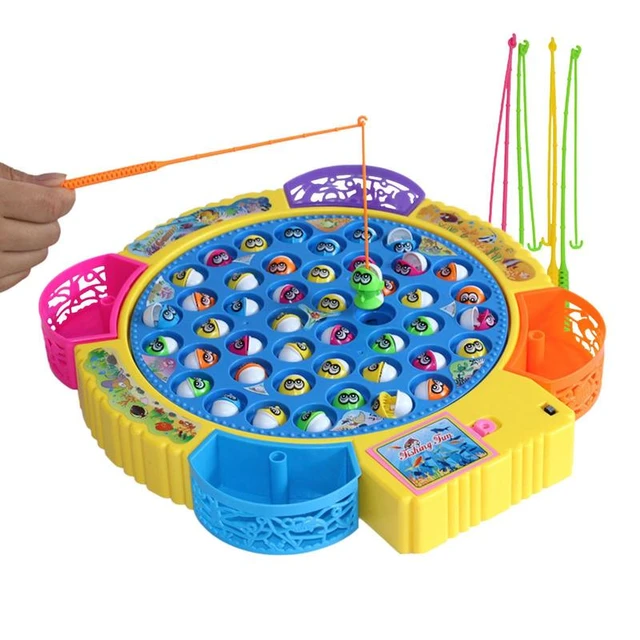 Montessori Magnetic Fishing Toys Children Electric Rotating