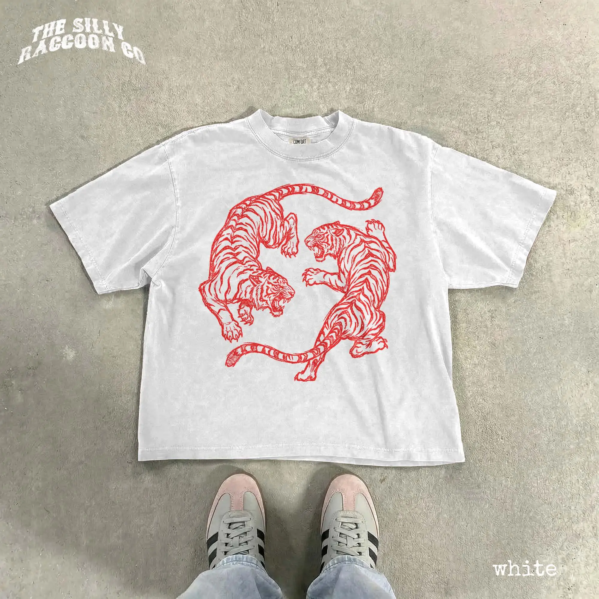 T-shirt con tatuaggio retrò a tema tigre giapponese 2026, regalo perfetto per gli appassionati di tigre retrò, unisex. - immagine 2