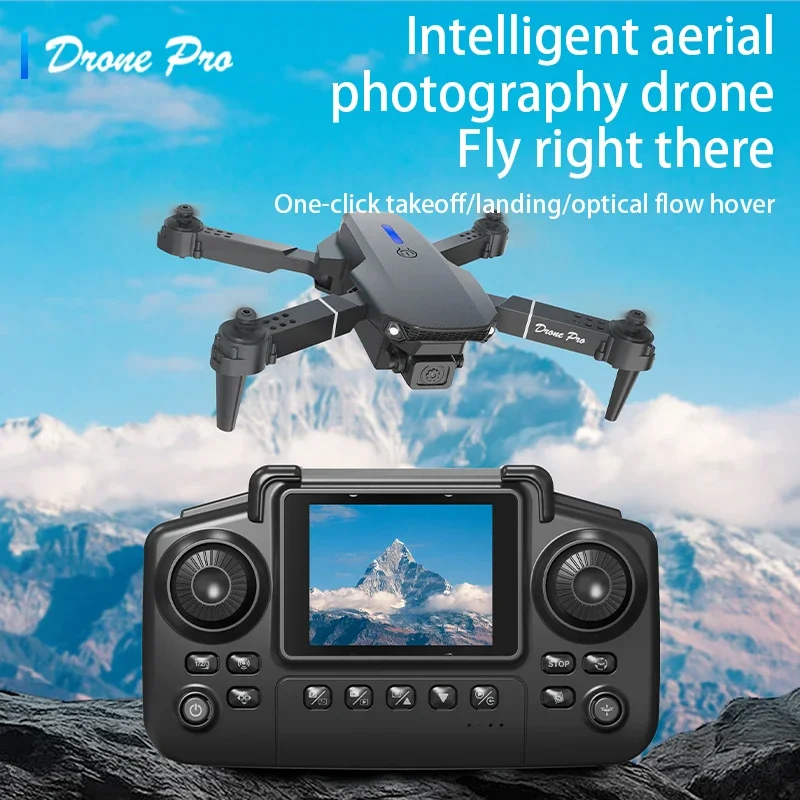 Drone E88 Air Professionaalne 4K HD Kaamera WiFi Kokkupandav Must