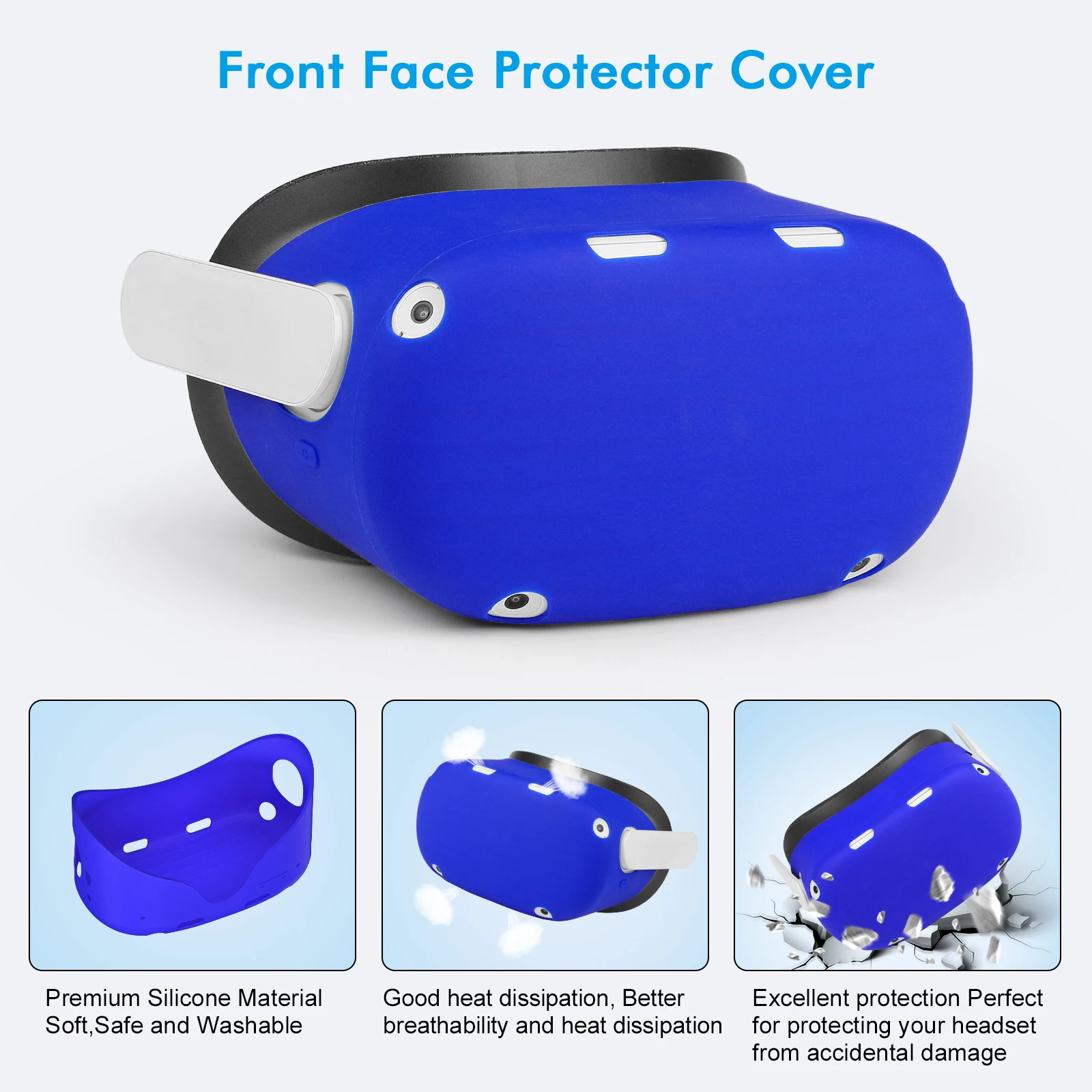 para Oculus Quest Controlador de Toque Lente da Haste Lidar com Aperto Conjunto para Oculus Case Escudo Tampa Capa Protetora Conjunto Acessórios 2 vr - Image 2