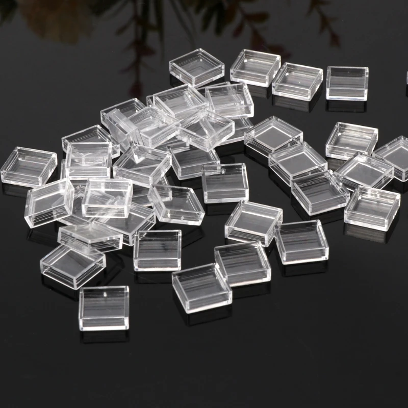 

100x Clear Plastic Pushbutton Tact Button Keycaps Covers Protector