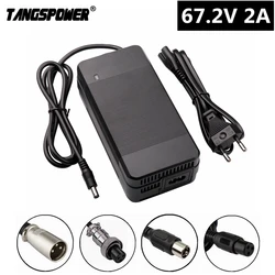 TANGSPOWER 67.2V 2A lithium battery charger For e-bike 16S 60V li-ion battery pack Wheelbarrow electric bike Charger With fan