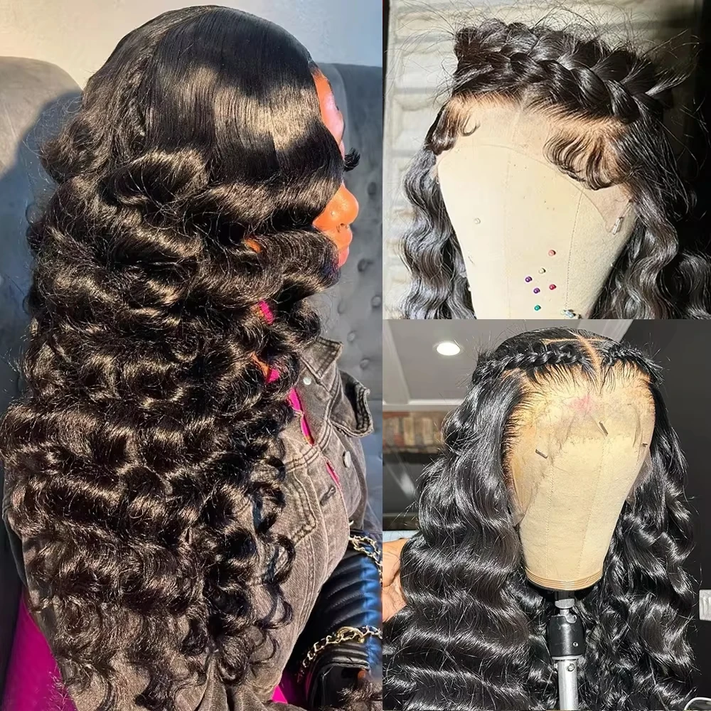 18-42 Inch Loose Wave 13x4 13x6 HD Lace Frontal Wig Human Hair Brazilian Loose Deep Waves Curly Wigs Lace Front Wigs For Women 5