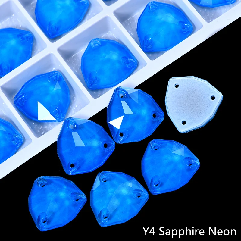 OLeeya K9 Glas Neon Aufnähbare Strass-Steine DIY-Zubehör Fluoreszierende Nähkristalle стразы für Kleidungsdekorationen – Detail 8