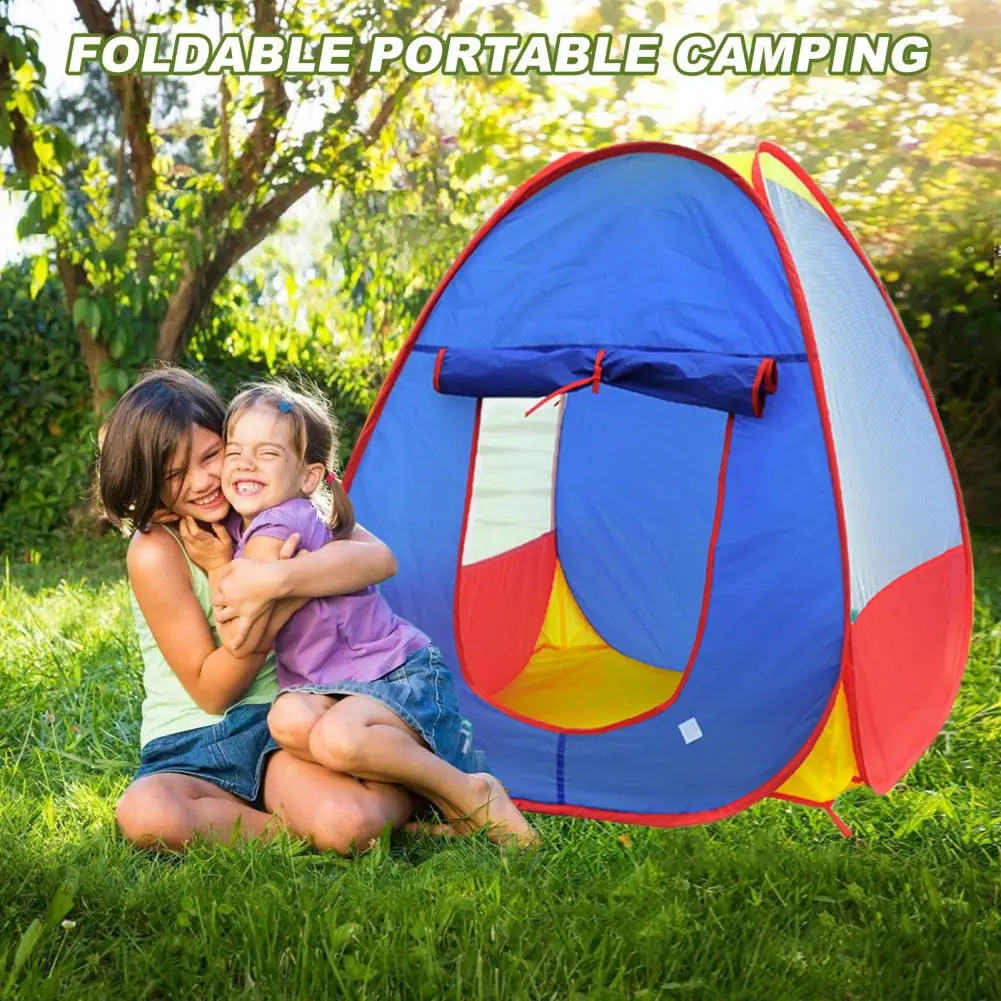 Children Indoor Tent Foldable Kids Castle Play Tent Toy for Girls Boys Indoor Outdoor Fun Gift with Mesh Windows Safe for Ages 5