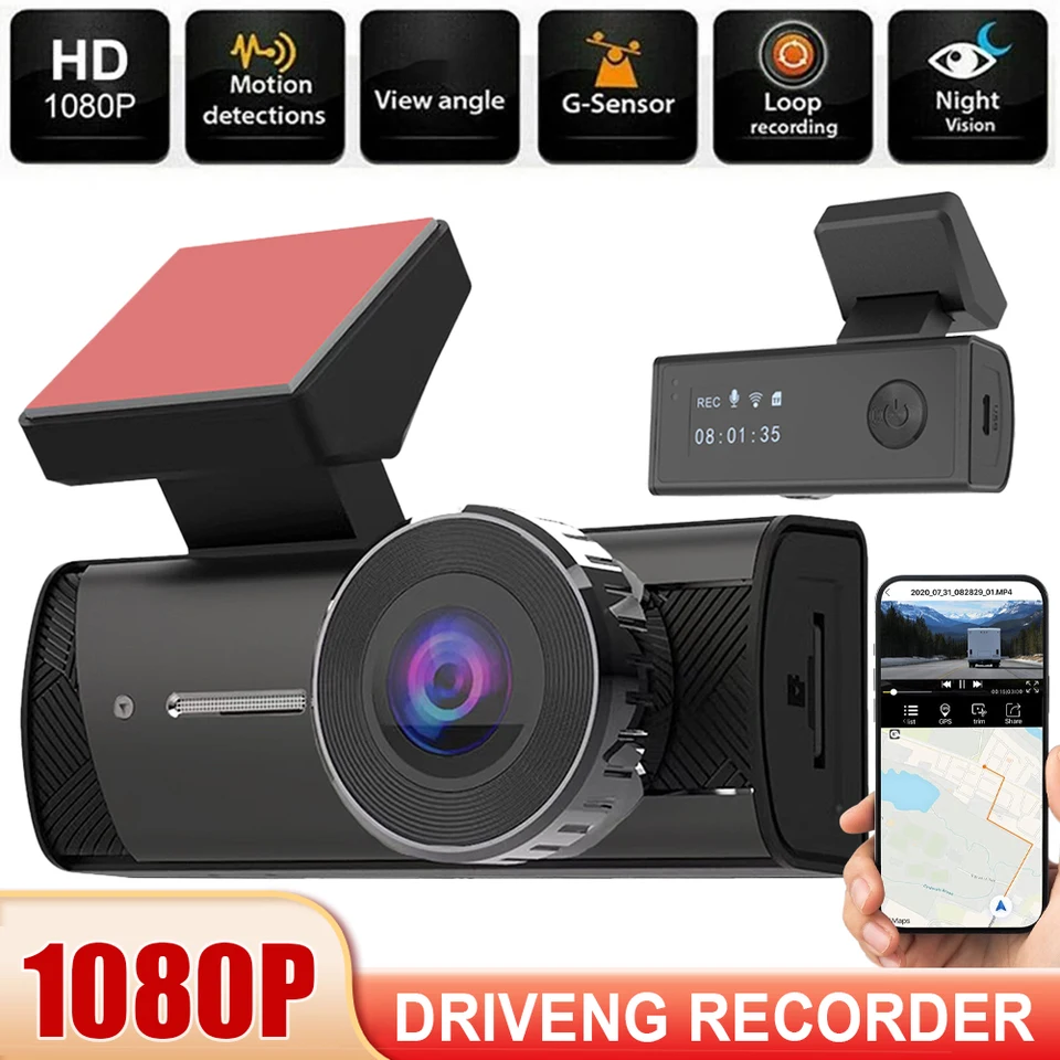 HDR coche DVR cámara alta definición GPS gravedad sensor visión nocturna 3  lentes grabadora de conducción para monitorear su coche