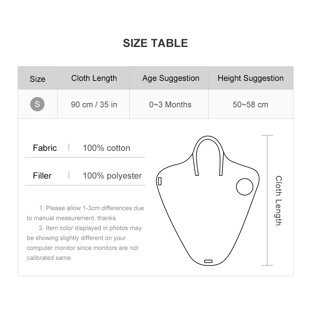 0-3 Months Newborn Baby Swaddle Wrap Baby Cocoon Head Protective Cotton Sweating Breathable Newborn Receiving Blankets Swaddle Blanket Cotton Swaddle