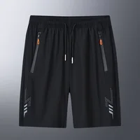 Summer cool ice silk men's large size shorts straight 7-point pants thin quick-dry sports baggy 7-point pants 5-point pants ba 1