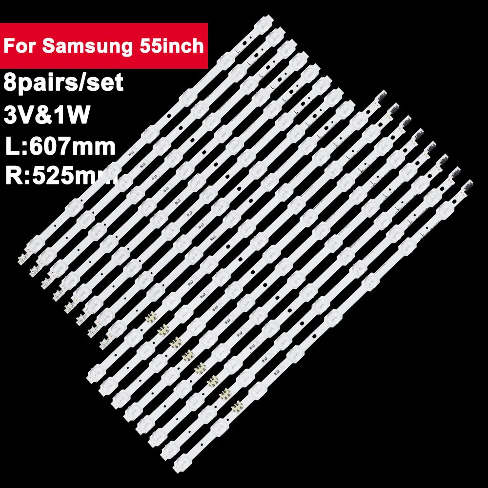 8 Paia/Set 3V Retroilluminazione A Led Bar Tv Per Samsung 55 Pollici 2014Svs55-Curved-3228-L08 Du55100055Jp Ua55Hu7800J Ua55Hu7200