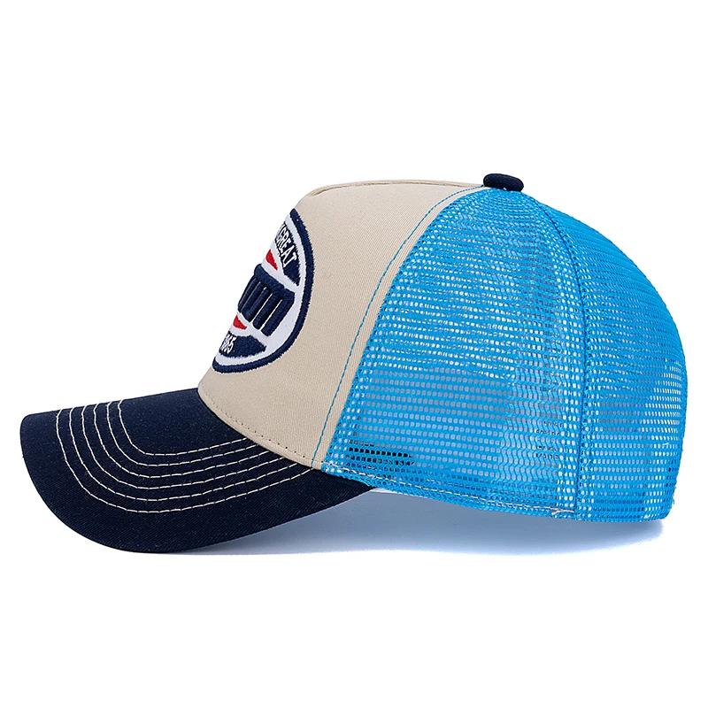 New Style Unisex Baseball Cap Classic STATION Letter Pattern Mesh Cap Men And Women Breathable Streetwear Summer Trucker Hat