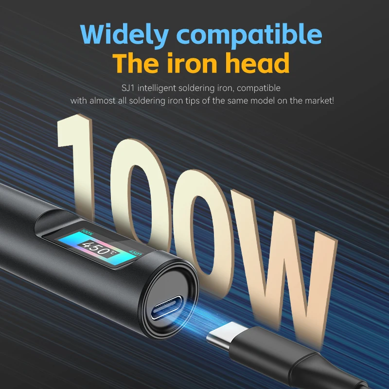 Awgem Sj1 Smart Soldering Iron Household 100W Portable USB Constant Temperature Jbc Soldering Station Soldering Pen High Power Repair Welding 5