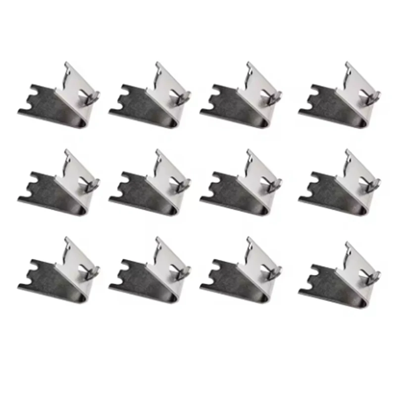 ABNO-12PCS Commercial Freezer Shelf Clips Stainless Steel Refrigerator Shelf Support Clamp Bracket Shelves Parts