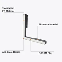 LED Magnetic Double Track Light L Style Flood Lamp Modern Embedded Flexible Linear Fixture LED Spotlight Ceiling Indoor Living 2