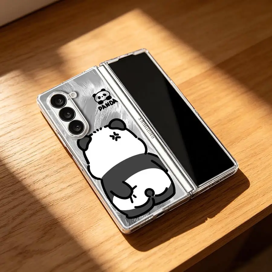 Transparent Soft Phone Cover with Funny Panda Design
