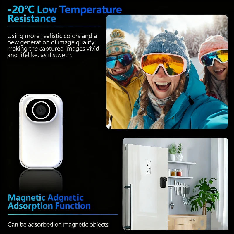 Caméra Action 4K 30fps Étanche avec Carte SD - Lot Noir/Blanc
