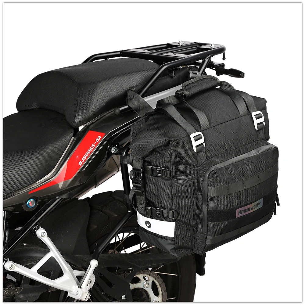 Rhinowalk Motorcycle Luggage Bag 20L Big Capacity Motorcycle Saddle Bag  Both Sides Tail Bag With Removable Waterproof Inner Bag - AliExpress